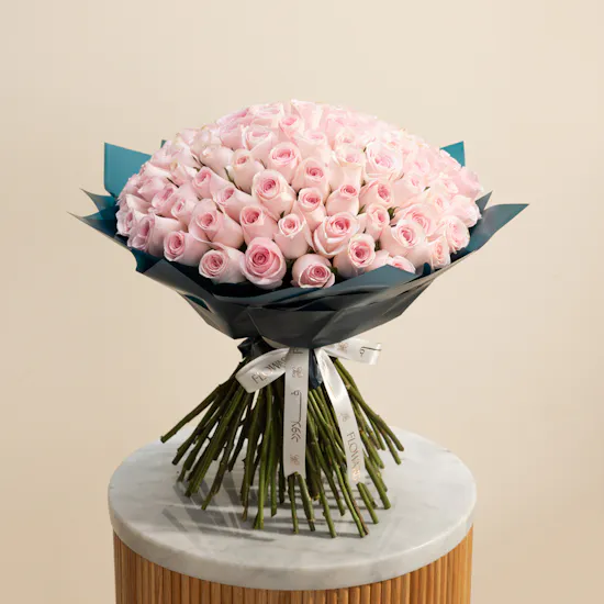 Enchanting 100 Pink Rose Bouquet