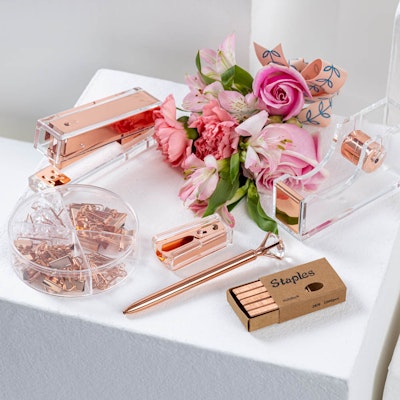 Gifted Rose Gold Stationery | Flowers