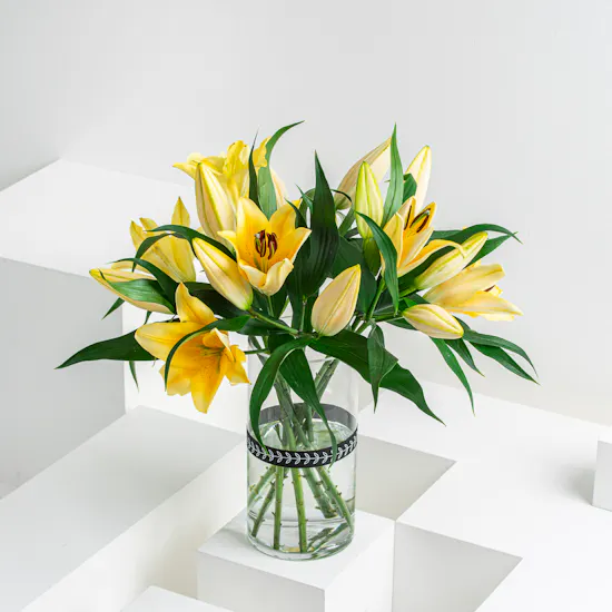 Yellow lily | Get well soon Vase