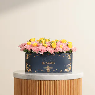 Golden Charm Flowers Box
