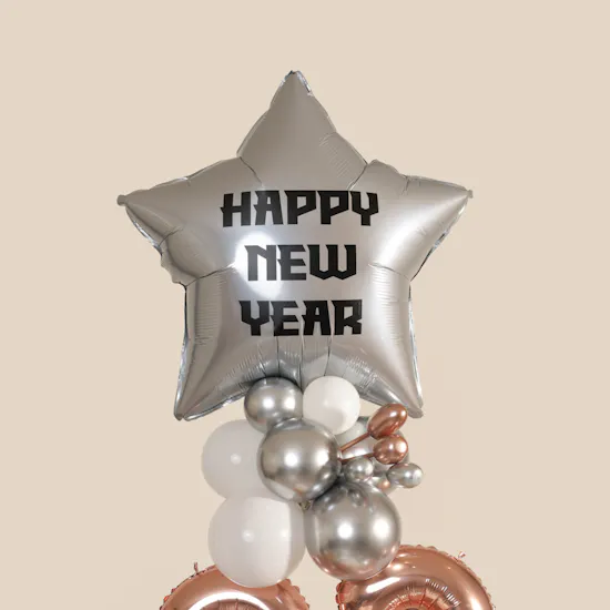 Balloonizer Happy New Year Rose Gold Balloon Set