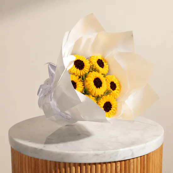 Gourmet Artistry Sunflower Cupcakes Bouquet