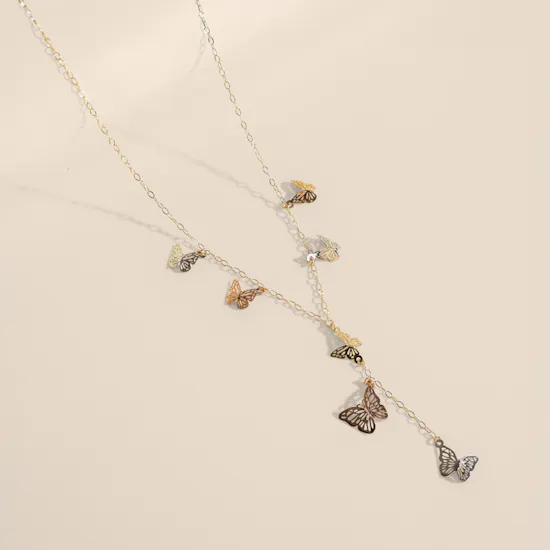 Miss L' by L'azurde Butterfly Chain Necklace