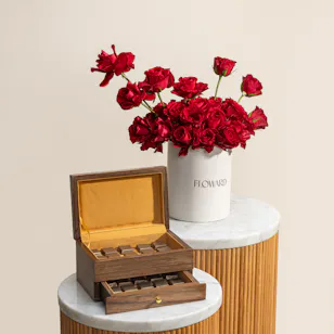 Floward Large Wooden Chocolate Box | The Heart Speaks Flowers Floward Large Wooden Chocolate Box | The Heart Speaks Flowers