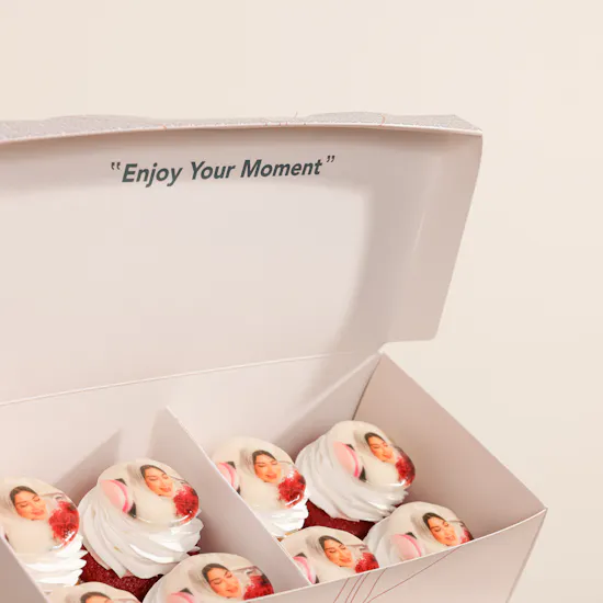 December Cake Personalized Photo Cupcakes