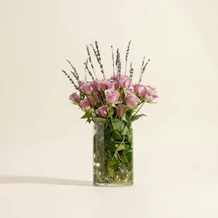 Lavender Field Flowers Vase Lavender Field Flowers Vase