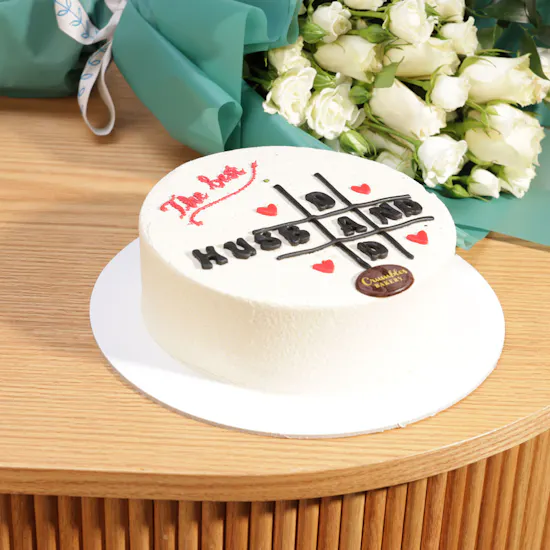 Crumbles Father Cake | White Flowers