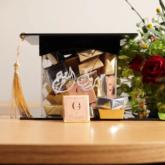 Ghazl Graduation Chocolates Hat | Flowers