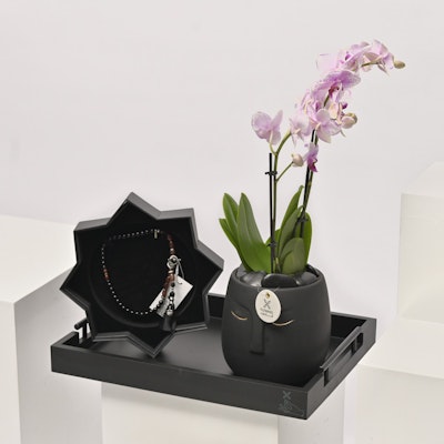 Luxury Orchid with Rosary from Tasneem Eshki