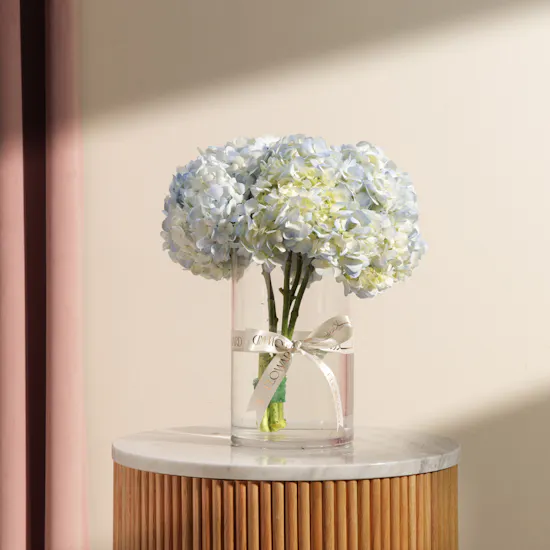 Dreamy Light Blue Hydrangea Vase