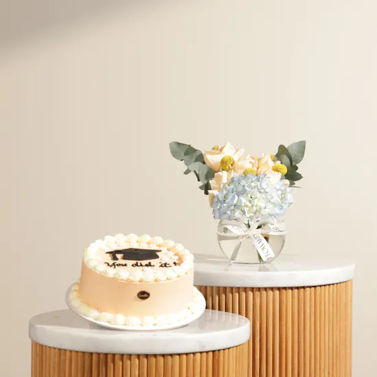 Crumbles Graduation Celebration Cake | Bloom Magic Flower Vase
