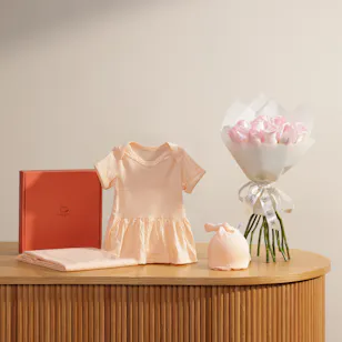 Anvi Baby Onesie Dress Newborn Gift Set | Delicate Charm Flower Bouquet Anvi Baby Onesie Dress Newborn Gift Set | Delicate Charm Flower Bouquet