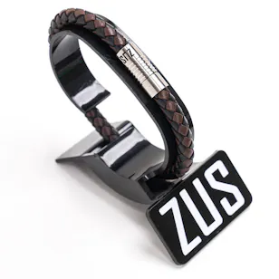 ZUS Single Black & Brown Leather Bracelet ZUS Single Black & Brown Leather Bracelet