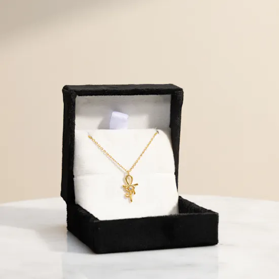 Arsty Ankh Zircon Stone Necklace
