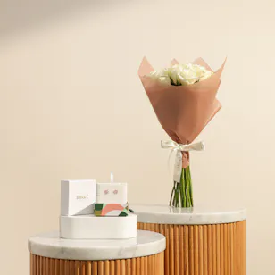 Miss L' by L'azurde Elegant Gold Earrings | Pure Flowers Bouquet 