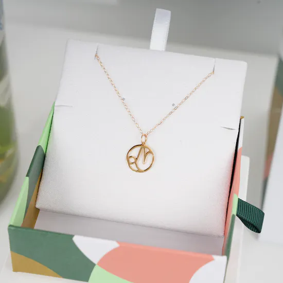 Miss L Capricorn Zodiac Sign Gold Necklace | Delight Vase