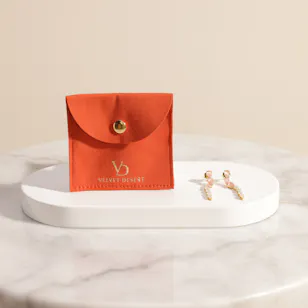 Velvet Desert Cat Eye Stone Drop Earrings