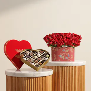 Charbonnel et Walker Heart Truffle Chocolate Box | Red Muse Flowers