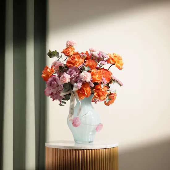Sunset Confetti Flower Vase