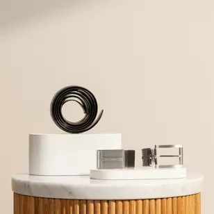 Ted Baker Newbey Black Leather Belt Box