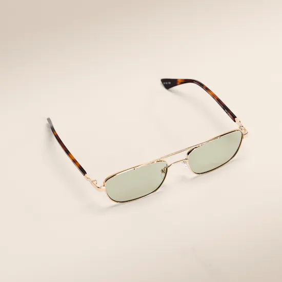 Le Specs Le Mimi Aviator Gold Moss Mono Unisex Sunglasses