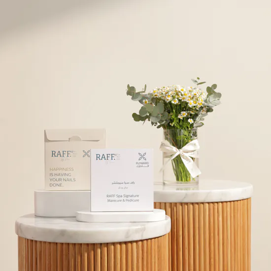 Raff by Paris Spa Signature Manicure and Pedicure Gift Voucher | Spirited Flower Vase