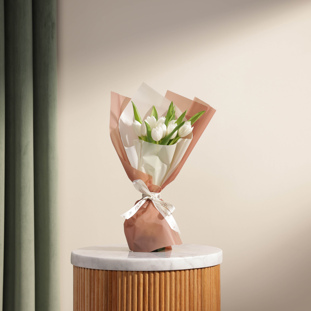 White Tulip | Pink & White Wrap