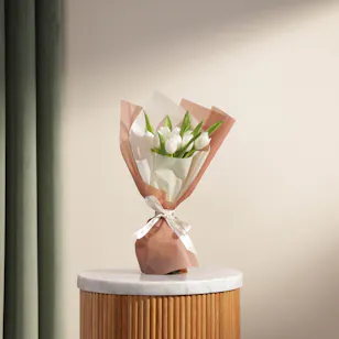 White Tulip | Pink & White Wrap White Tulip | Pink & White Wrap
