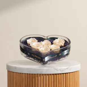 Preserved Satin Rose Heart