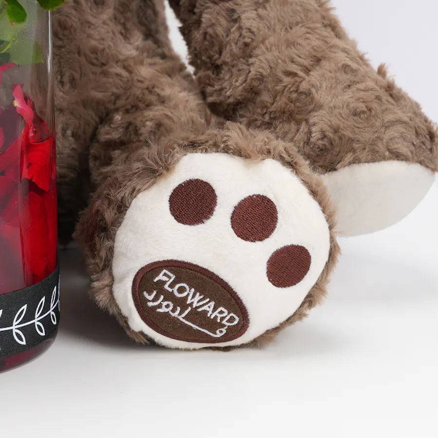 Koki Brown Bear | Red Vase 3