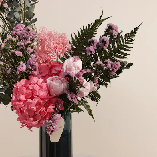 Blush Harmony Preserved Flowers Vase