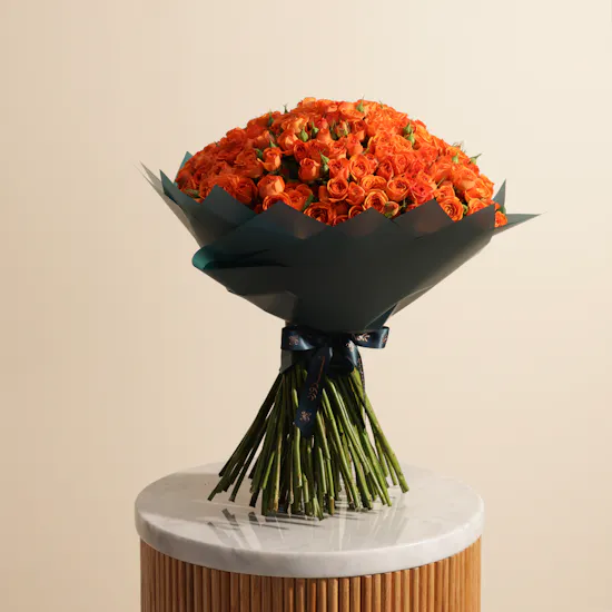 Orange Beauty | 100 Baby Rose Bouquet