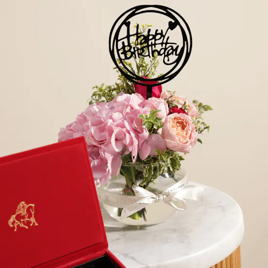 Godiva Royal Chocolate Box | Happy Birthday Flowers Vase