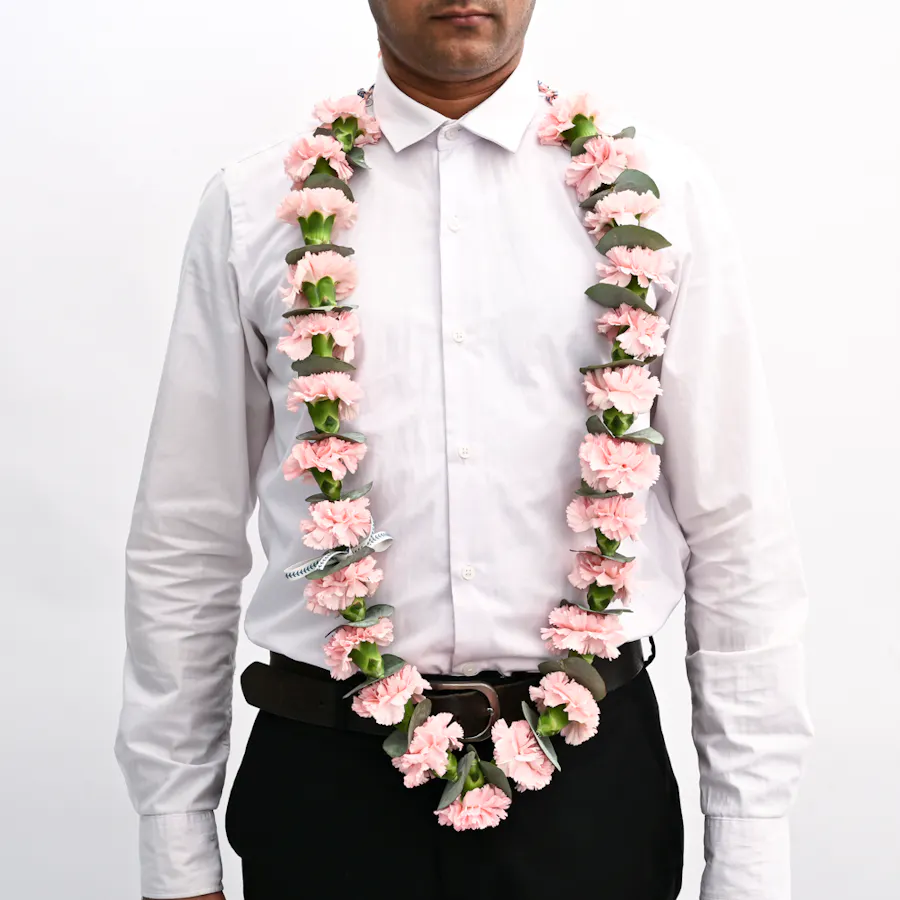 Pink Carnation Graduation Necklace  4