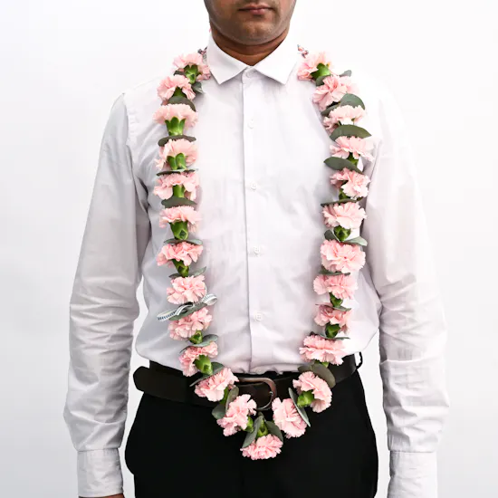 Pink Carnation Graduation Necklace