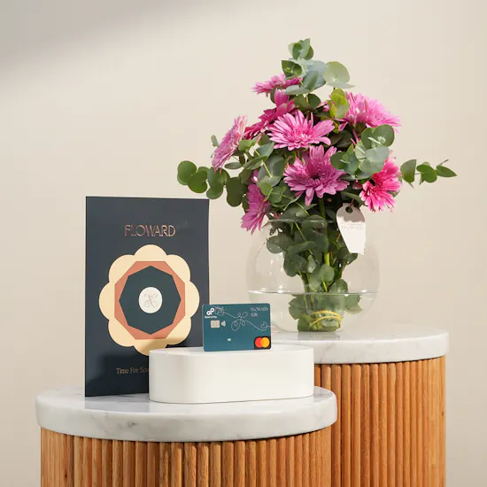 Floward Card 100 USD | Happy Frequency Flower Vase