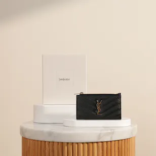 Saint Laurent Cassandre Matelassé Fragments Card Case