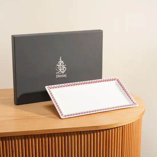 Dimlaj Darza Porcelain Rectangular Serving Plate