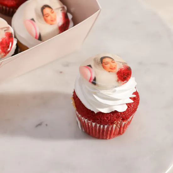 December Cake Personalized Photo Cupcakes