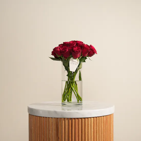 Stunning Red Roses Vase | 15 Flowers