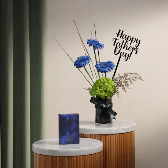 Abdul Samad Al Qurashi Blue Star EDP for Men | Dad Flower Vase