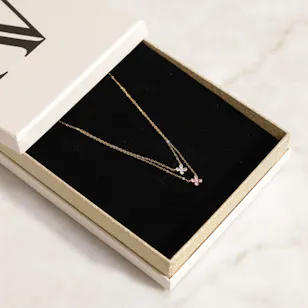 AV Jewelry Two Layers Flower Gold Necklace