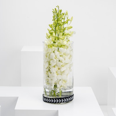 Baby Orchid White Vase