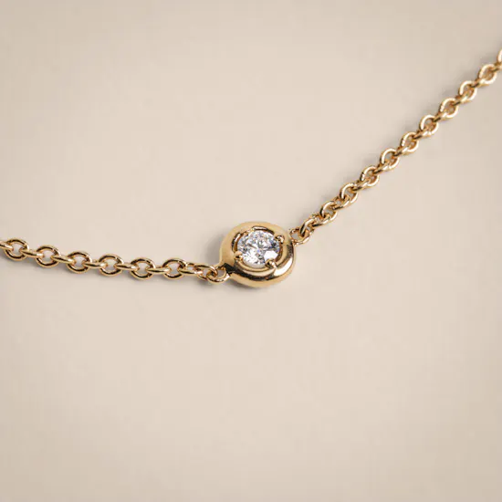 Damas Alif Yellow Gold Diamond Women's Bracelet