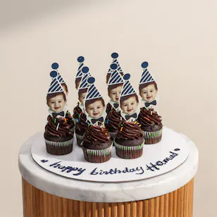 Mister Baker Personalized Chocolate Photo Cupcakes