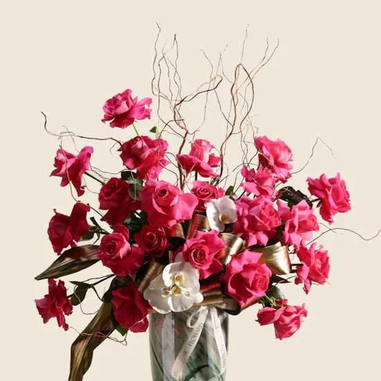 Blush of Romance Flowers Vase