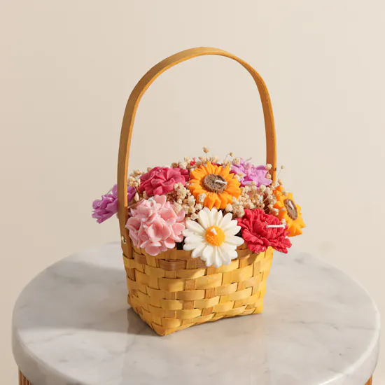 Done By SHK Basket Candle Bouquet
