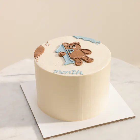 Floward Mini Bear Baby Monthly Milestone Cake
