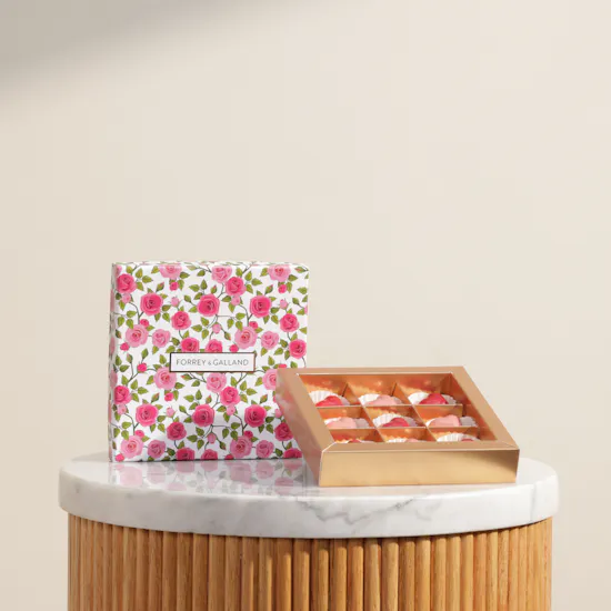 Buy and send Forrey and Galland Red and Pink Hearts Chocolate Box gift ...