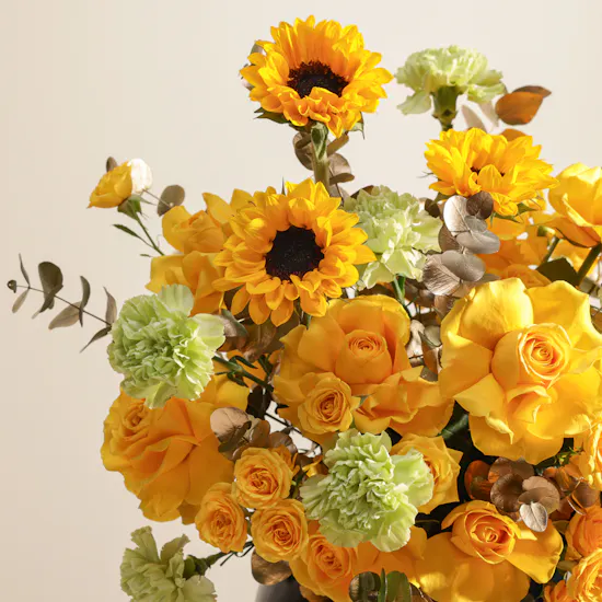 Yellow Delight Flower Vase